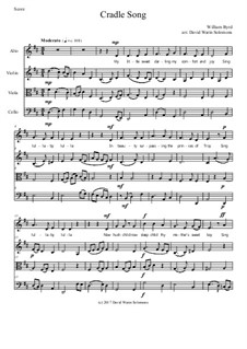 Cradle Song: For alto and string trio by William Byrd