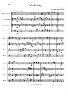 Cradle Song: Para quarteto gravado by William Byrd