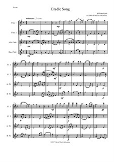 Cradle Song: para quarteto de flauta by William Byrd