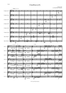 Crucifixus: For clarinet octet (or clarinet choir) in F (6 clarinets and 2 bass clarinets) by Antonio Lotti