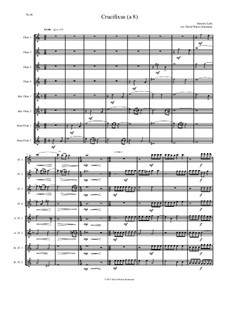 Crucifixus: For flute octet (or flute choir) 4 flutes, 2 alto flutes, 2 bass flutes by Antonio Lotti