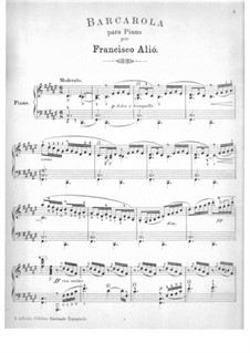Barcarola in F Sharp Major: Barcarola in F Sharp Major by Francisco Alió