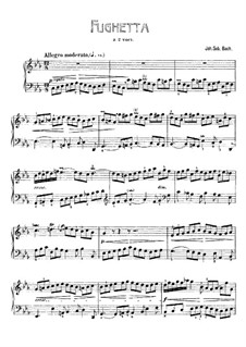Fughetta in C Minor, BWV 961: Para Piano by Johann Sebastian Bach