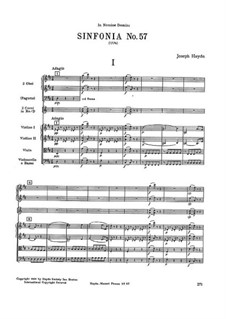 Symphony No.57 in D Major, Hob.I/57: Symphony No.57 in D Major by Joseph Haydn