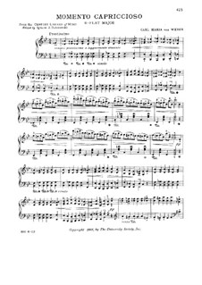 Momento Capriccioso, J.56 Op.12: Para Piano by Carl Maria von Weber