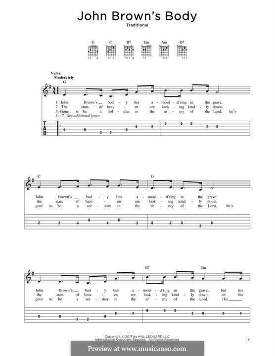 John Brown's Body: Para Guitarra by folklore