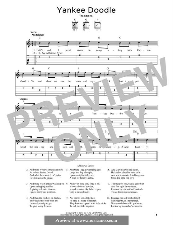 Yankee Doodle: Para Guitarra by folklore