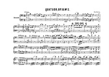 Quartet No.2 in G Major: Partes - versão para piano de quatro maõs by Ludwig van Beethoven