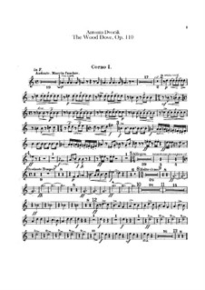 Holoubek (The Wild Dove), B.198 Op.110: parte trompa by Antonín Dvořák