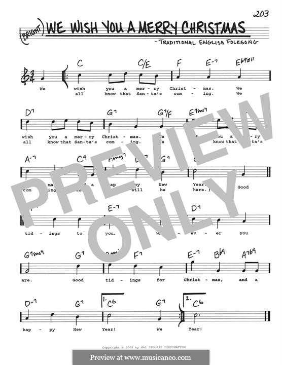 We Wish You a Merry Christmas (Printable Scores): Para Guitarra by folklore
