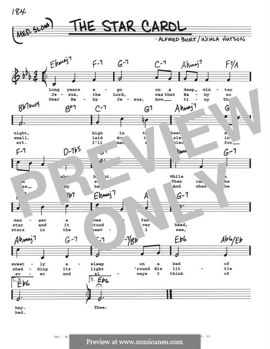 The Star Carol: melodia by Alfred Burt