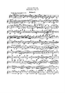 Husitská (Hussite), B.132 Op.67: parte de oboes by Antonín Dvořák