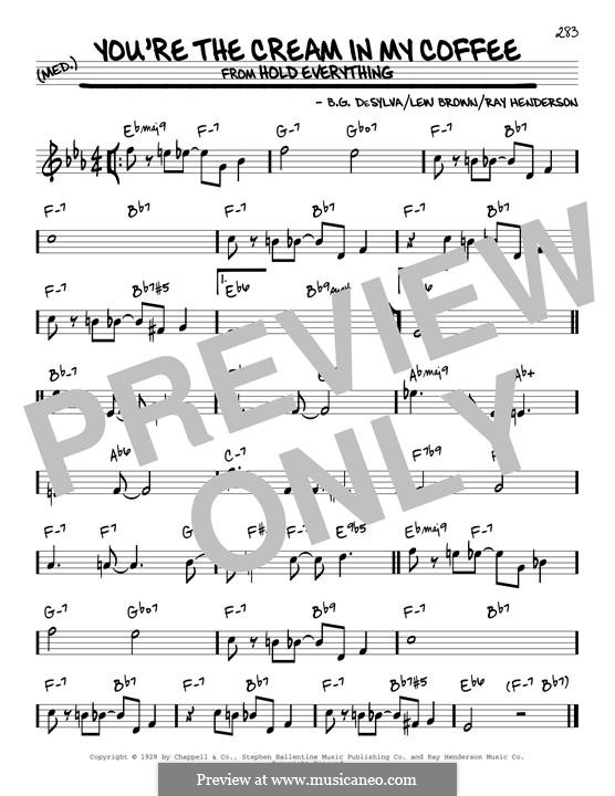You're the Cream in My Coffee: Para Guitarra by Buddy Gard DeSylva, Ray Henderson, Lew Brown