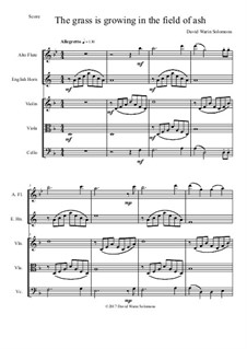 The grass is growing: For alto flute, cor anglais and string trio by David W Solomons