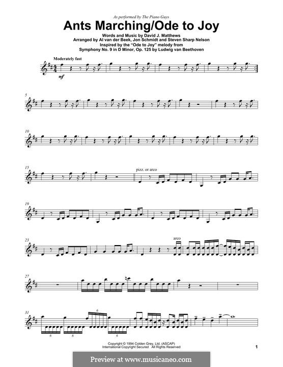 Ants Marching / Ode To Joy (The Piano Guys): Ants Marching / Ode To Joy (The Piano Guys) by Ludwig van Beethoven, David J. Matthews