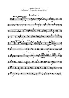 V přírodě (In Nature's Realm), B.168 Op.91: parte de trombones e tubas by Antonín Dvořák