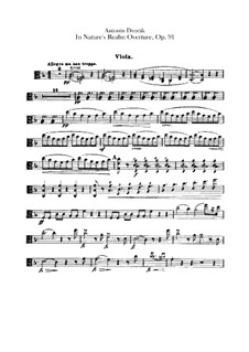 V přírodě (In Nature's Realm), B.168 Op.91: parte viola by Antonín Dvořák