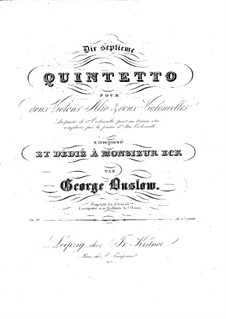 String Quintet No.17 in B Minor, Op.40: partes by Georges Onslow