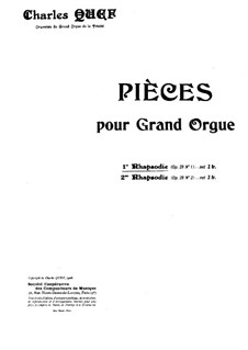 Rhapsodies for Organ, Op.29: Rhapsody No.1 in B Flat Major by Charles Quef