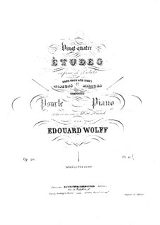 Twenty-Four Etudes, Op.20: set completo by Edouard Wolff