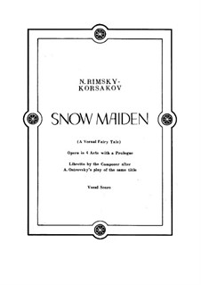 The Snow Maiden: Partitura Piano-vocal by Nikolai Rimsky-Korsakov