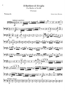 Overture: parte violoncelo by Gioacchino Rossini