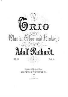 Trio for Oboe, Viola and Piano, Op.34: Partitura completa by Adolf Ruthardt