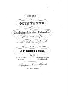 String Quintet No.2 in A Minor, Op.40: violino parte I by Ignacy Feliks Dobrzyński