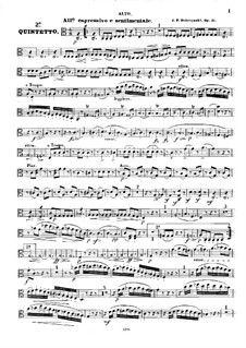 String Quintet No.2 in A Minor, Op.40: parte viola by Ignacy Feliks Dobrzyński