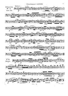 Six Pieces for Three Cellos, Op.104: violoncelo parte II by Friedrich Dotzauer