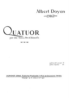 String Quartet in D Major: violino parte I by Albert Doyen