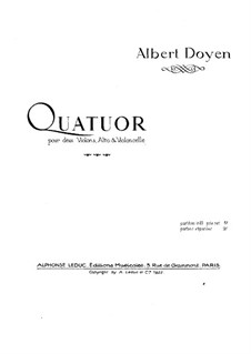 String Quartet in D Major: parte violoncelo by Albert Doyen
