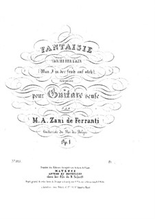 Fantasia and Variatons on 'Wan I in der fruh auf steh', Op.1: Para Guitarra by Marco Aurelio Zani de Ferranti