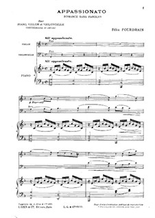 Appassionato: partitura completa by Félix Fourdrain