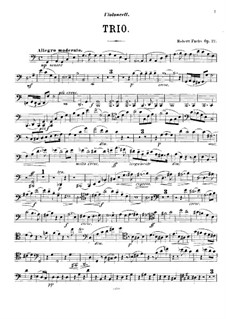Piano Trio in C Major, Op.22: parte violoncelo by Robert Fuchs