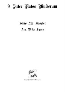 Cantiones Sacrae: No.09 Inter natos mulierum, for brass quartet by Hans Leo Hassler