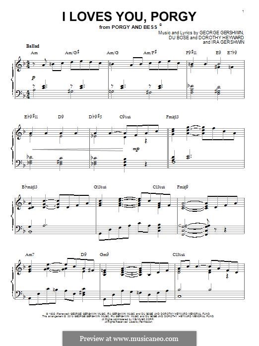 I Loves You, Porgy: Para Piano by George Gershwin