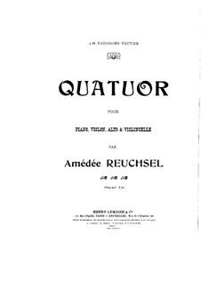 Piano Quartet in C Minor: parte do violino by Amédée Reuchsel