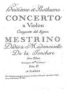 Violin Concerto No.8 in A Major: Violin Concerto No.8 in A Major by Niccolò Mestrino