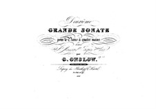 Grand Sonata for Piano Four Hands No.2, Op.22: partes by Georges Onslow