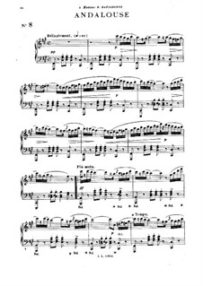 Twenty-Five Pieces, Op.20: No.8 Andalouse for piano by Emile Pessard