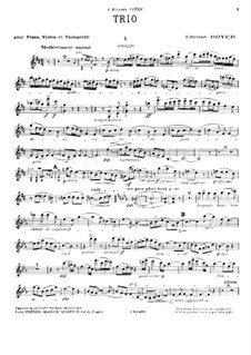 Piano Trio in D Major: parte do violino by Étienne Royer