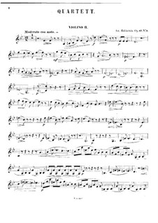 Quartet for Strings No.5 in B Flat Major, Op.47 No.2: violino parte II by Anton Rubinstein