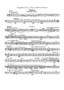 Symphony No.3 in C Minor 'The Divine Poem', Op.43: Parte percussão by Alexander Scriabin