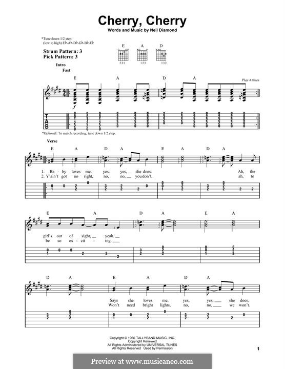 Cherry, Cherry por N. Diamond Partituras on músicaNeo