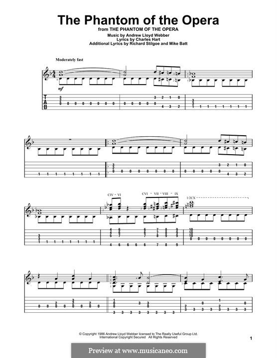 The Phantom of the Opera: Para guitarra com guia by Andrew Lloyd Webber