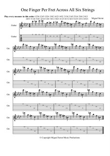 One Finger Per Fret Across All Six Strings: 9th position by Miguel Serrat