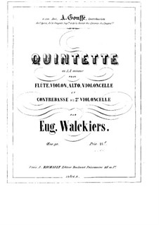 Quintet for Flute and Strings, Op.90: parte flauta by Eugène Walckiers