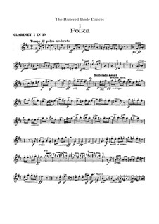 Three Dances: parte clarinetas by Bedřich Smetana
