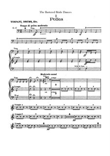 Three Dances: parte percusão by Bedřich Smetana
